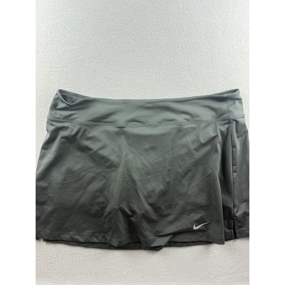 Nike Dri-FIT Women XL Gray Athletic Tennis Golf Skort Built-in Shorts Activewear